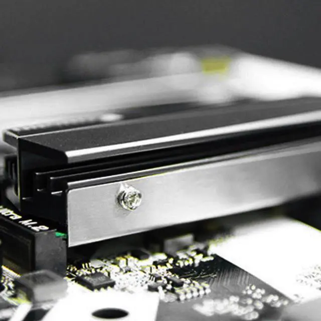 Alt view image 2 of 5 - M.2 2280 SSD Heatsink Radiator Aluminum Cooler Vest Heat Sink Thermal Pads For NGFF NVME m.2 2280 Solid State Hard Disk