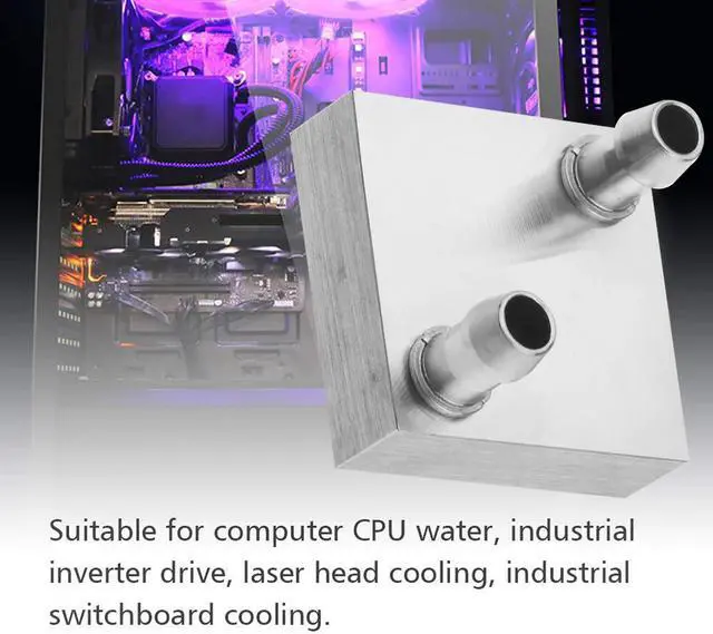 Alt view image 5 of 5 - Aluminium CPU 40*40*12mm Water Cooling Waterblock Liquid Cooler Heatsink for PC Laptop CPU Wholesale