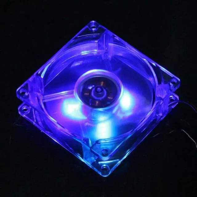 Alt view image 4 of 5 - 80mm LED Computer PC Fan 8025 Silent Cooling Fan 12V LED Luminous Chass Computer Case Cooling Fan Mod Easy Installed
