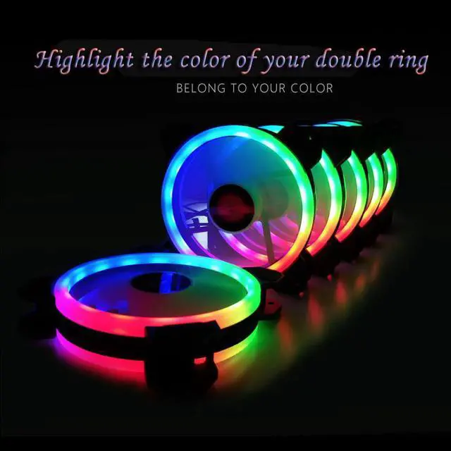 Alt view image 5 of 5 - PC Case Fan 120mm RGB Adjust LED 12V Fan Cooler Quiet Remote Heatsink  Cooler Cooling Case Fans With Controller