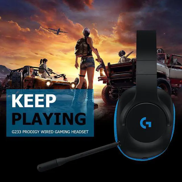 Alt view image 2 of 5 - Earphone Headphone Outdoor Enjoyable Earphone Ornament w/ 3.5mm Wired Over-Ear Microphone for Logitech G233 PRODIGY