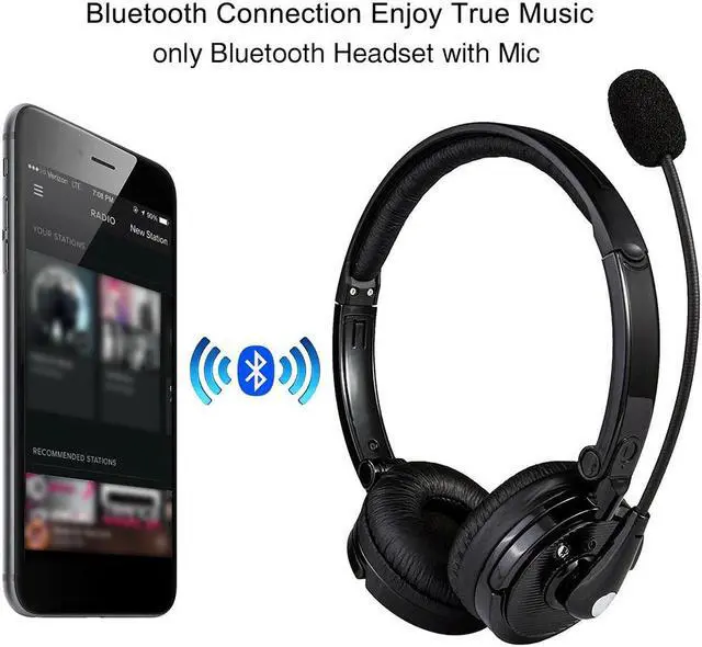 Alt view image 5 of 5 - Control Noise Cancelling PC Gaming Home Office With Mic Wireless Stereo Adjustable Bluetooth Headset Micro USB For PS3