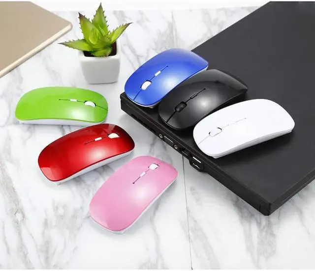 Alt view image 2 of 5 - 2.4Ghz Wireless Mouse 1600 DPI Portable Mouse USB Receiver Computer Mouse Wireless Rechargeable Gaming Mouse