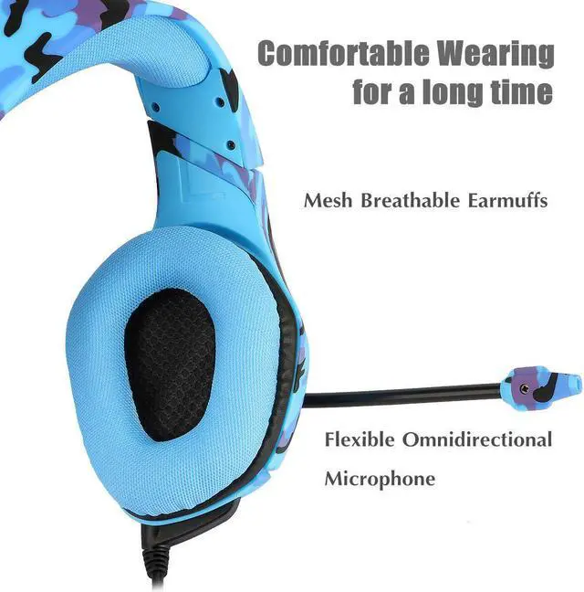 Alt view image 4 of 5 - K1 casque PS4 Gaming Headset PC Gamer Bass Earphones Headphones with Mic for Mac Nintendo Switch New Xbox One PUBG Games