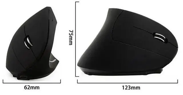 Alt view image 3 of 5 - 2020 NEW Wireless Mouse Ergonomic Optical 2.4G 800/1200/1600DPI  Light Wrist Healing Vertical Mice Gamer Gaming Mouse