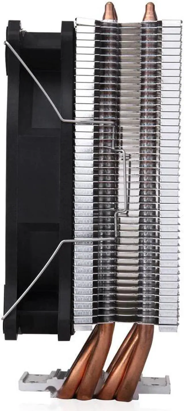 Alt view image 2 of 5 - A400/A500 2/4 Copper Heat Pipe LED CPU Cooler Cooling Fan Radiator Quiet SINGLE/Dual Fan Cooler Heatsink