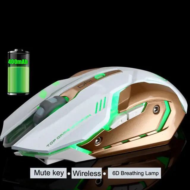 Alt view image 3 of 5 - Rechargeable T1 Wireless Silent LED Backlit USB Optical Ergonomic Gaming Mouse 18May30 Drop Ship F