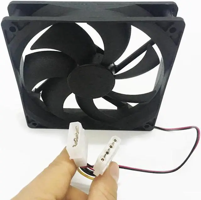 Alt view image 3 of 5 - F12025 120mm Computer Cooling Fan 12V Desk PC Case Fan Cooler 4-Pin Fan Connector for Computer Case/ Power Supply