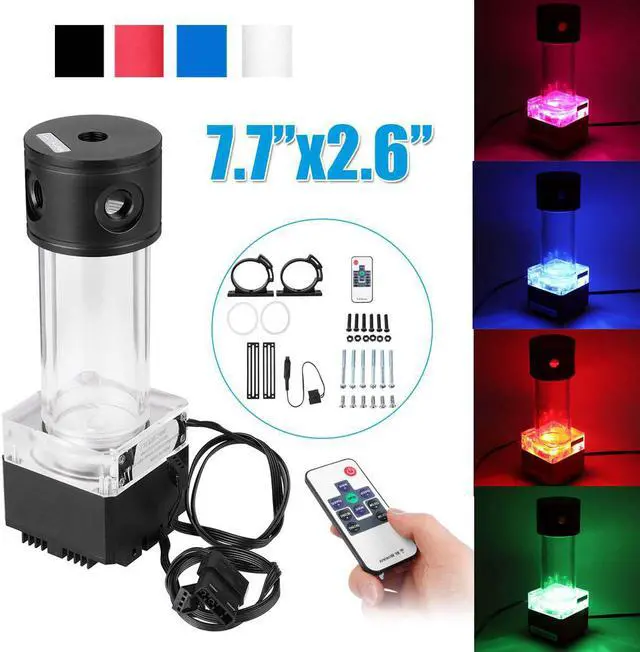 Main image of Computer Cooling Pump Water Liquid Cooling Tank Acrylic Aluminum Remote Controll Water Cooler Tank For PC CPU Cooling System