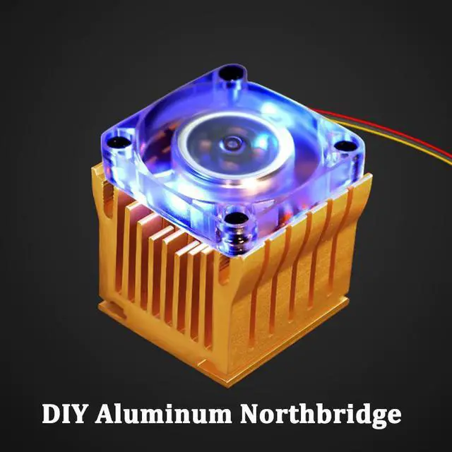 Main image of DIY Aluminum Northbridge Heat sinks Cooler Motherboard Radiator with 40mm Cooling Fan For PC Computer Case Cooling