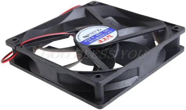 Alt view image 3 of 5 - Speed 12cm Computer 120mm 5 inches 12V 2Pin 0.5A 120x120x25mm DC Cooling Cooler Fan Case System Hydraulic Cooling Fan