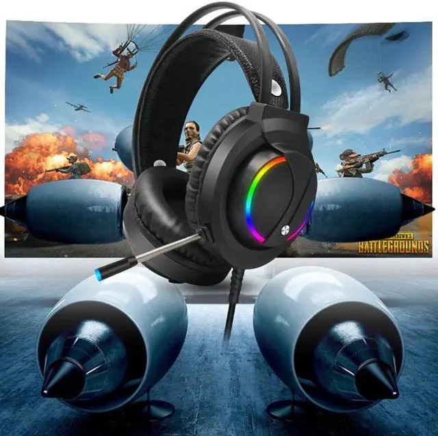 Alt view image 5 of 5 - USB Wired Headset  7.1 Sound USB Wired Headset Over-Ear Gaming Headphone w/ Microphone for E-Sports Games