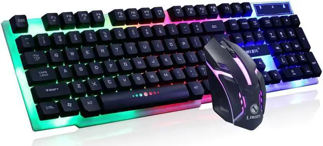 Alt view image 3 of 5 - 20# Gaming Keyboard and Mouse Set for PC Laptop Gamer Games Mouses and Keyboards Kit Mouse Keyboard for LOL/PUBG/CF