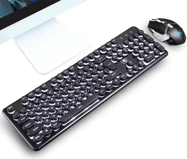 Alt view image 4 of 5 - Gaming Keyboard and Mouse Set Rainbow Backlight Usb Ergonomic Mechanical Computer Keyboard and Mouse Kit for PC Laptop Mac