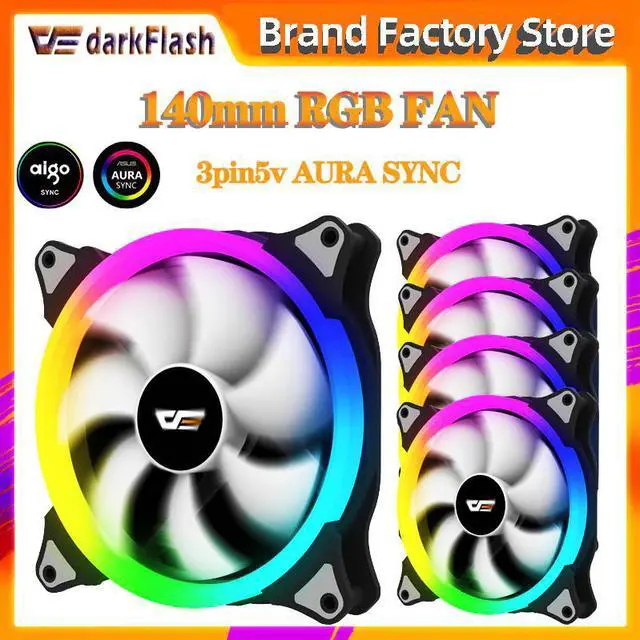 Main image of aura sync CS140 computer case pc fan radiator fan rgb adjust led 140mm cooling cooler silent fan wireless remote controller