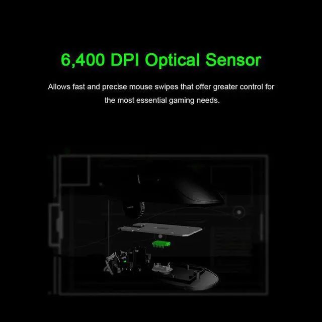 Alt view image 4 of 5 - Original  DeathAdder Essential Ergonomic Professional-Grade Gaming Mouse 6400 DPI Optical Sensor Gamer For Computer Laptop