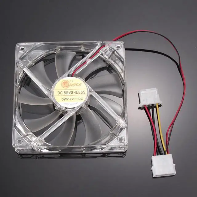 Alt view image 5 of 5 - Best Price Blue Quad 4-LED Light Neon Clear 120mm PC Computer Case Cooling Fan Mod 18Jan24