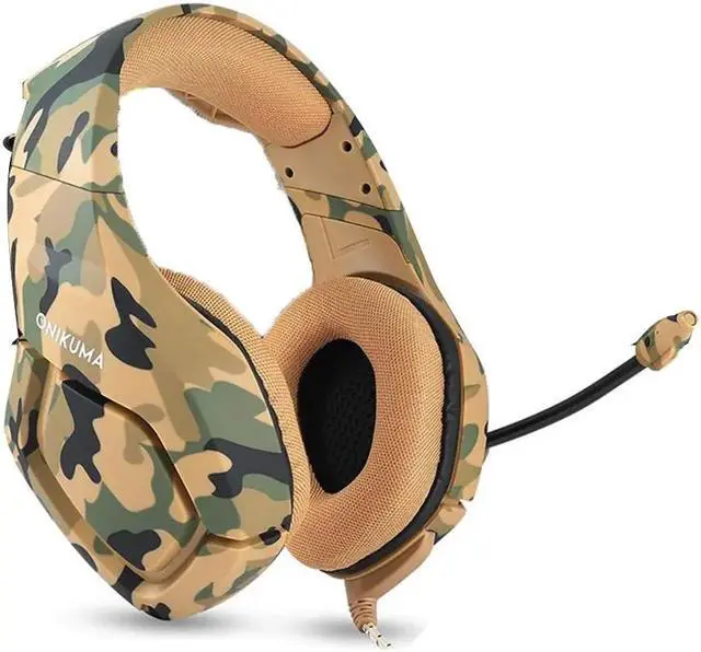 Alt view image 3 of 5 - Camouflage Headphones For Ps4 Switch Game Wired Headphones Mobile Computer Headset Gaming Headphones