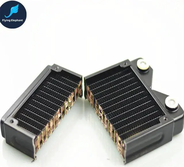 Alt view image 2 of 5 - 120/240/360/480mm*27mm Full Copper Radiator Computer Water Cooled Row black/white Heat Exchanger for PC water cooling