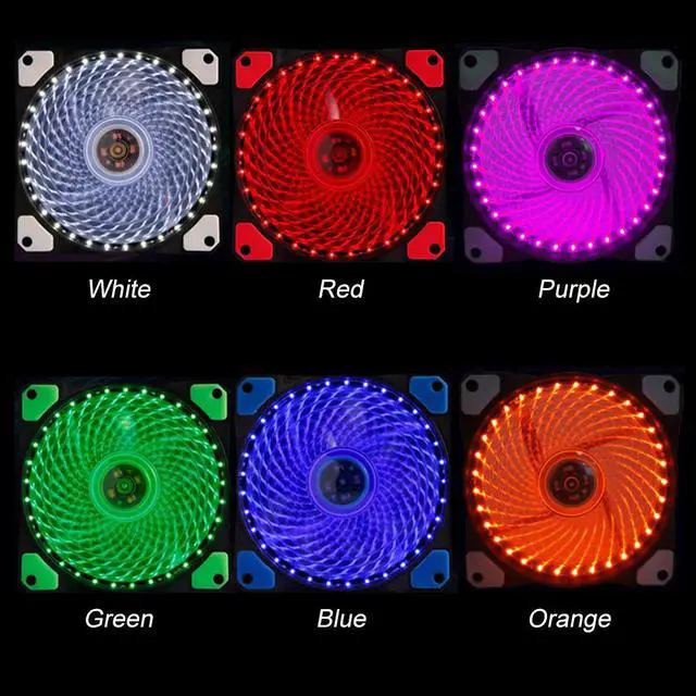 Alt view image 4 of 5 - Light Quiet PC Computer Cooling Fan 2 Connectors Ultra Silent Cooler Case Fans Plastic Desktop Shock Proof Heatsink Mini