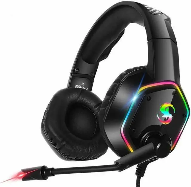 Main image of 3.5mm Gaming-Headset RGB Light Gaming Headphones For Computer Adjustable Bass Stereo PC Gamer Over Ear Wired Headset With Mic