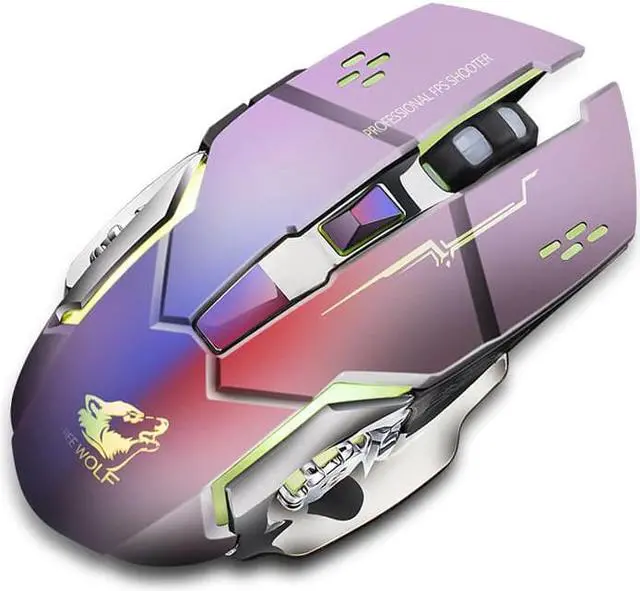 Alt view image 2 of 5 - 2.4G Wireless Silent Gamer Mouse LED Backlit USB Optical Ergonomic Rechargeable Gaming Mouse for PC Notebook Gamer Mouse