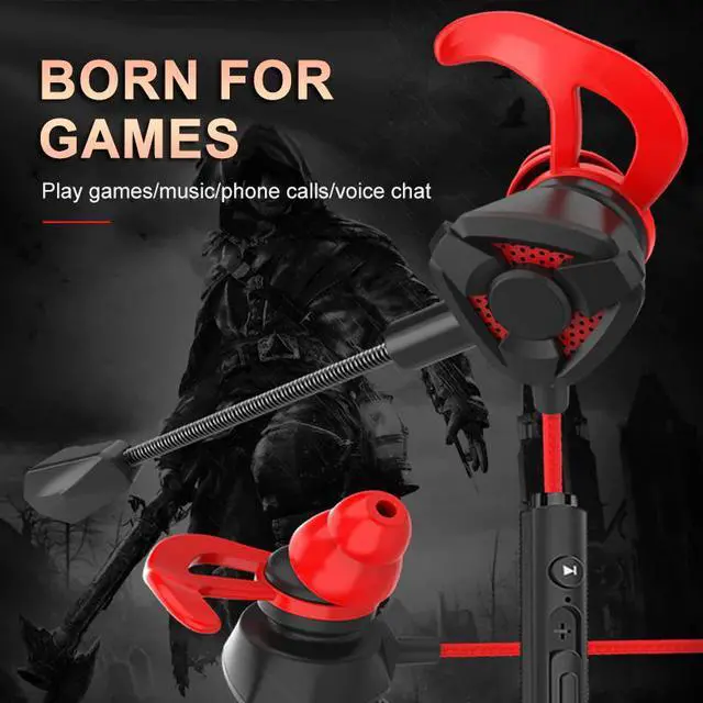 Main image of 3.5mm Wired Gaming Headphones Headset With Mic Volume Control Dynamic Noise Reduction In-Ear PC Gamer Earphones For Pubg PS4