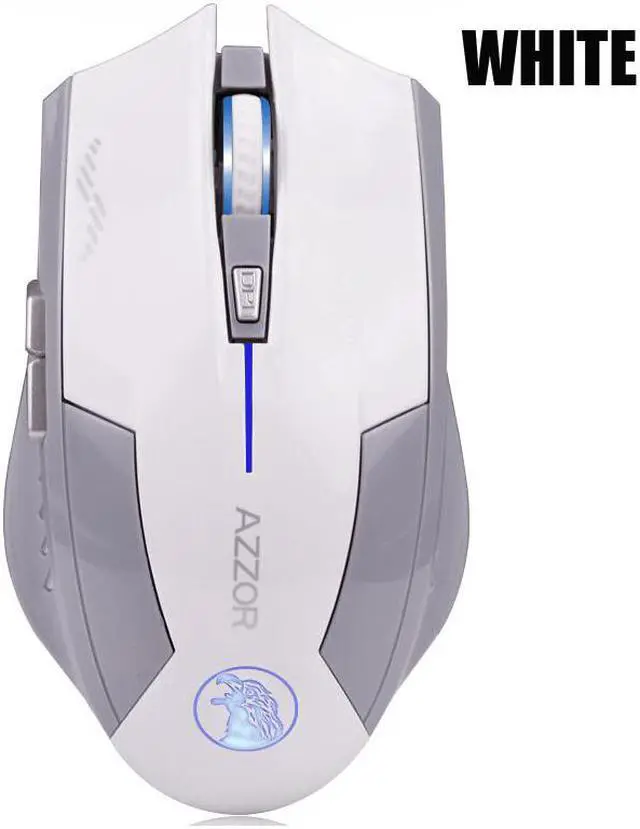 Alt view image 4 of 5 - AZZOR Charged Silent Wireless Mouse Mute Button Noiseless Optical Gaming Mice 2400dpi Built-in Battery For PC Laptop Computer