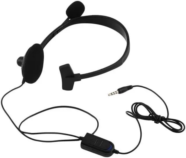 Alt view image 5 of 5 - For PS4 Game PC 3.5mm Earphone One ear Gamer Headset Wired earphone headphones gaming headset with Microphone Noise
