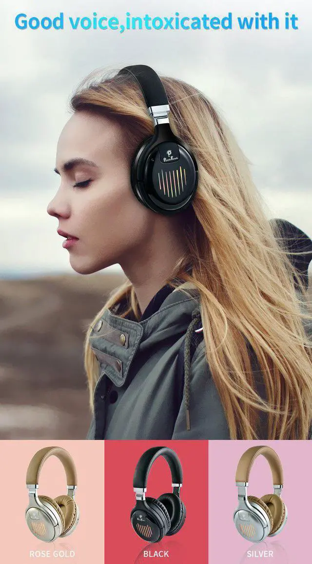 Alt view image 5 of 5 - Bluetooth Headphones Active Noise Cancelling Wireless & Wired Headset With Mic Deep Bass Stereo Sound Earphone For mobile PC