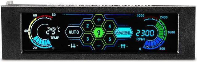 Alt view image 2 of 5 - 5036 5.25" Drive Bay PC Computer CPU Cooling LCD Front Panel Temperature Controller Fan Speed Control for Desktop Computer