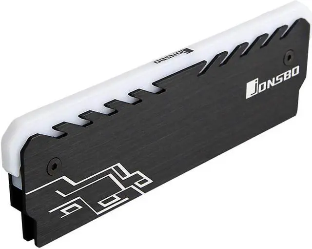 Alt view image 2 of 5 - RGB RAM Heatsink for Desktop PC Computer Gaming Overclocking DDR DDR3 DDR4 Memory Cooling Heat Spreader Cooler
