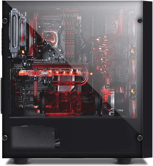 Alt view image 5 of 5 - V3 ATX  8 Fan Ports USB 3.0 Computer Gaming PC Case For M-ATX/Mini ITX Motherboard Black/White 370 x 185 x 380mm