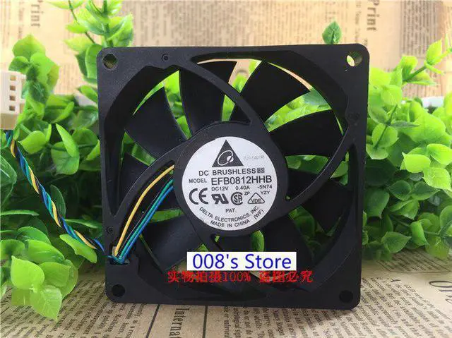 Alt view image 4 of 4 - Radiator CPU Cooler Fan For Industrial Server PC EFB0812HHB -5N74 80*80*15MM 12V 0.4A 4 Wires PWM Axial Cooling 4900RPM