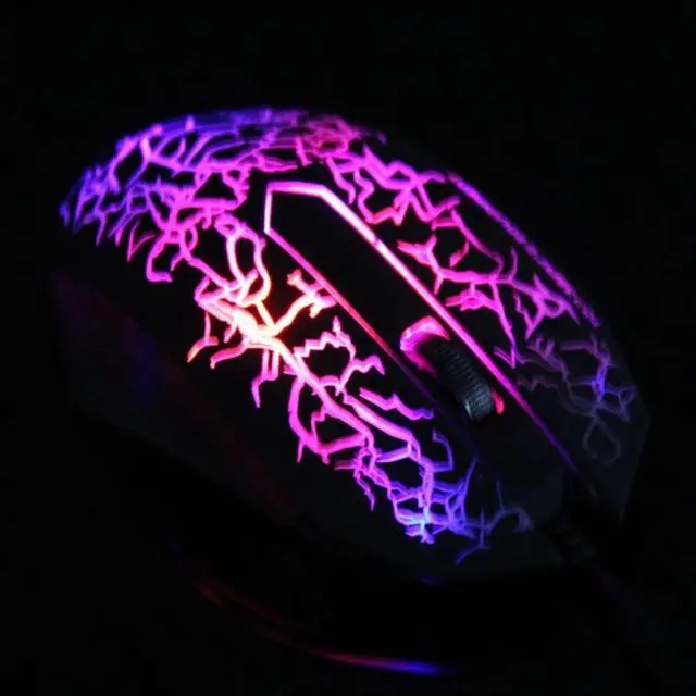 Alt view image 5 of 5 - 2400DPI USB Wired Gaming Mouse 7 Colors LED Backlight Optical Computer Mice Ergonomics For PC Laptop
