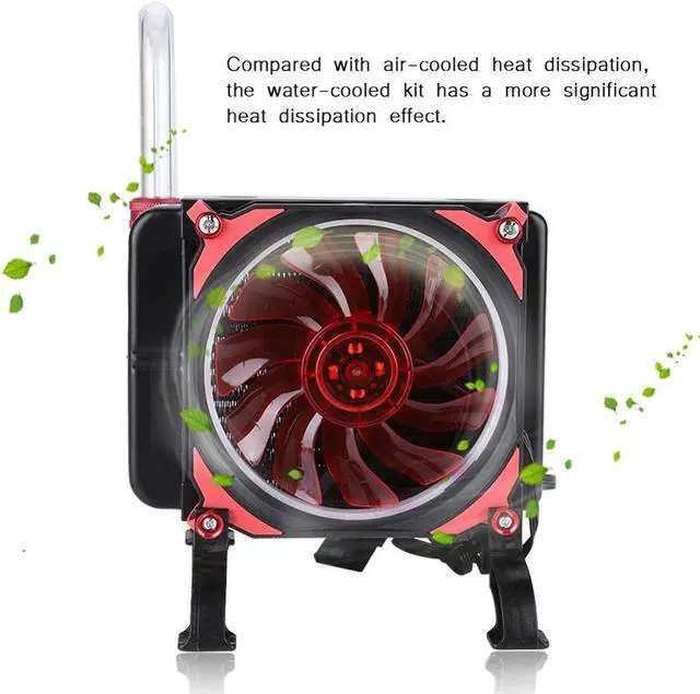 Alt view image 2 of 5 - PC Water Cooling Kit Liquid Computer Water-cooled Suit 120*120*25mm Cooling Fan Integrated Water Pump G1/4 Thread Water Row
