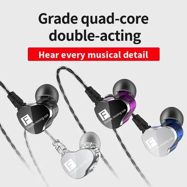 Alt view image 4 of 5 - Genuine  CK9 Earphones Dual Driver With Mic gaming headset mp3 DJ Field Headset audifonos fone de ouvido sem fio auriculares