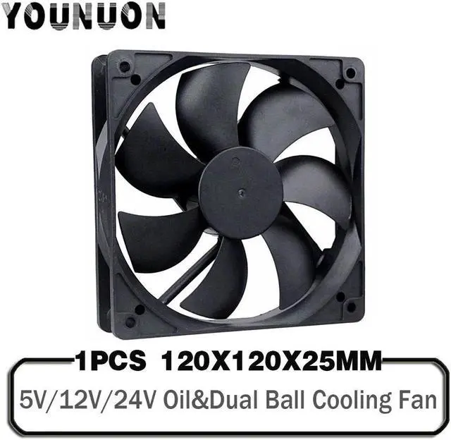 Main image of 5V 12V 24V 120mm Cooling Fan 12025 120x120x25mm Brushless Cooler Fan PC Laptop Computer Case Fan Industry Axial Cooler