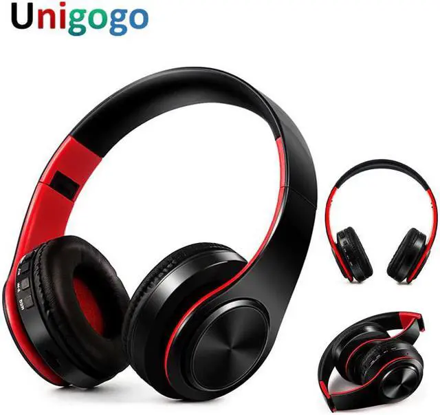 Main image of Wireless Earphones Bass Bluetooth Headphones Over-Ear foldable Headset handsfree with Mic for Gaming phone computer