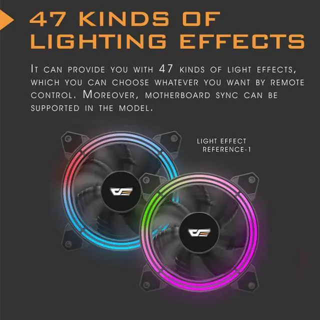 Alt view image 3 of 5 - CF11 Pro RGB Fan 120mm AURA RGB Controller PC Fan Speed Adjust Quiet IR Remote Computer Case CPU Cooler Fan