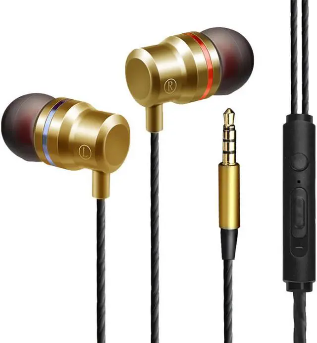 Alt view image 4 of 5 - 3.5mm Plug Mobile Phone In-Ear Bass Earphones Headsets With Microphone & Sound Remote Music Gaming Headphones Headset