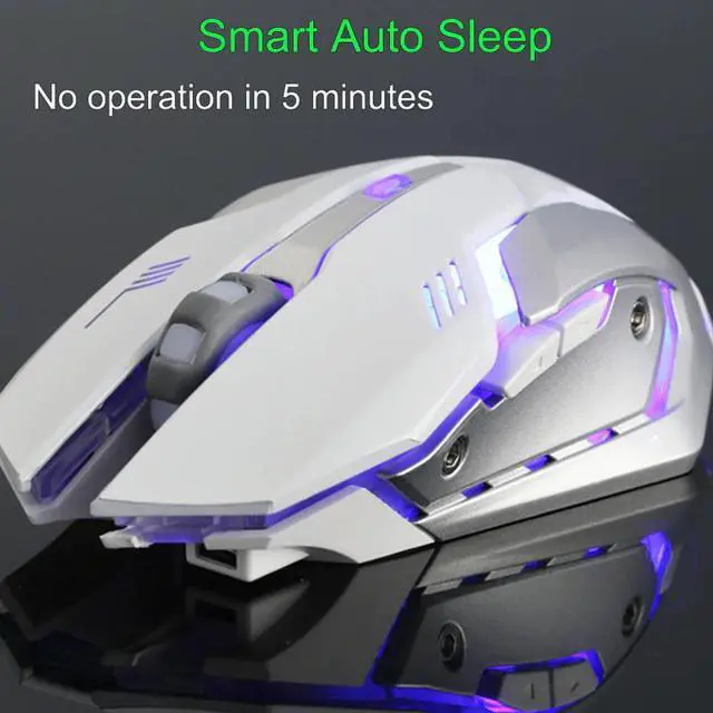 Alt view image 4 of 5 - Professional Ergonomic Gaming Rechargeable X7 Optical Wireless Silent LED Backlit USB 20A Drop Shipping