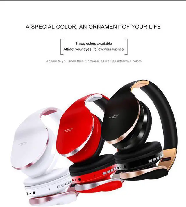 Alt view image 2 of 5 - Wireless Headset Bluetooth headpone 5.0 Foldablel Deep Bass Stereo Noise Reduction Gaming Earphone For Mobile PC Xbox