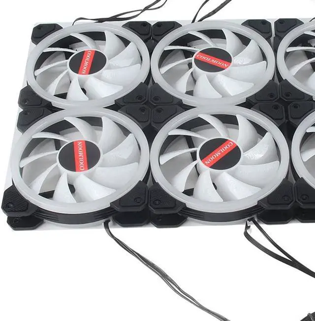 Alt view image 2 of 5 - PC Cooler Cooling Fan Double Ring 366 Modes RGB LED 120mm Fan Super Quiet Cooling Fan For CPU High-airflow