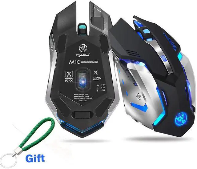 Main image of Mouse Wireless Rechargeable Optical Mouse Gamer Mice Ergonomic Design RGB Breathing Light for PC Desktop Laptop
