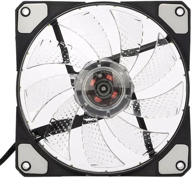 Alt view image 2 of 5 - 2PCS Computer 16DB Ultra Silent 15 LEDs Case Fan Heatsink Cooler Cooling, 12CM Fan,12VDC 3P IDE 4Pin Purple
