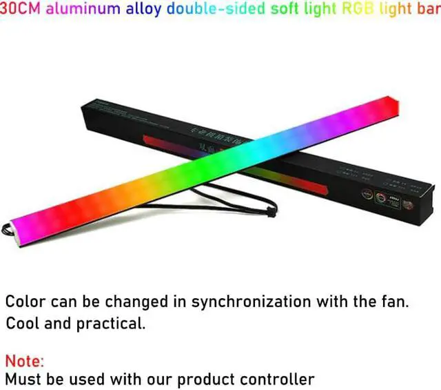 Alt view image 4 of 5 - 120mm PC Computer RGB Adjust LED Fan Cooler 12V 6Pin Quiet Cooling Remote Heatsink Silent Gaming Case Cooler Fan With Controller