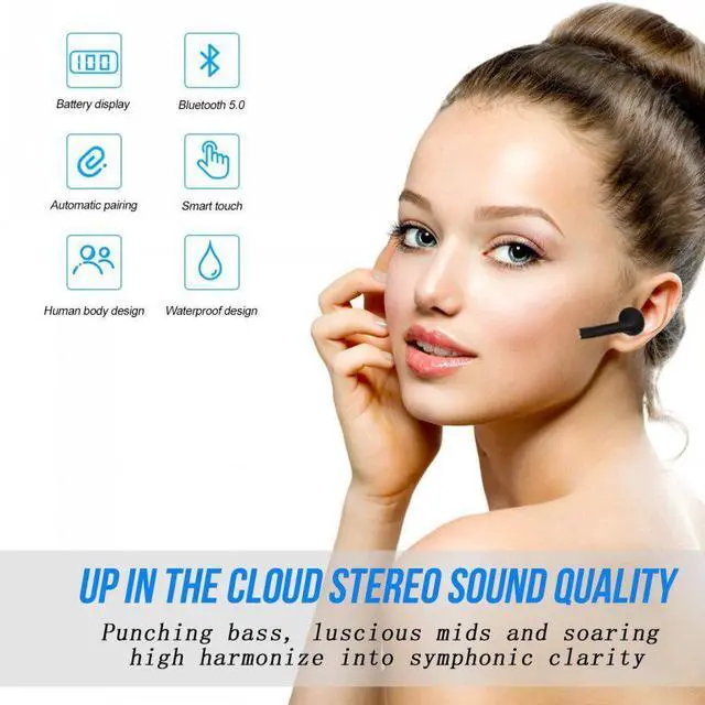 Alt view image 4 of 5 - Pro TWS Bluetooth Earphones 5.2 True Wireless Earbuds Stereo Headphones For  Handsfree Phone HD Gaming Sport Headset