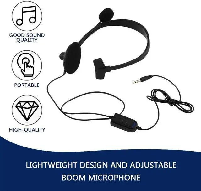 Alt view image 5 of 5 - Over-ear Wired Earphone Headphones with Microphone Gaming Headset for PC Video Game Gamer For Playstation for PS4 With VOL