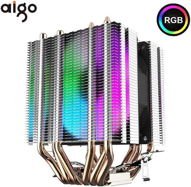 Main image of L6 CPU Cooling 6 Heat pipes Twin-Tower Heatsink 90mm led Fan 3pin CPU Cooler For Computer LGA775/115x/1366 AM2/AM3/AM4